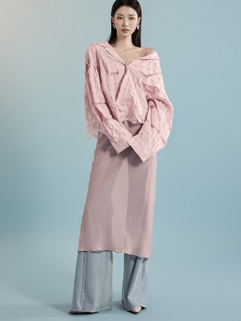 D4922 See-through Layered Sleeveless Dress Korea