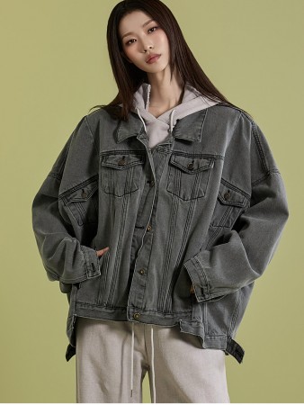J2218 Denim Oversized Fit Jacket Korea