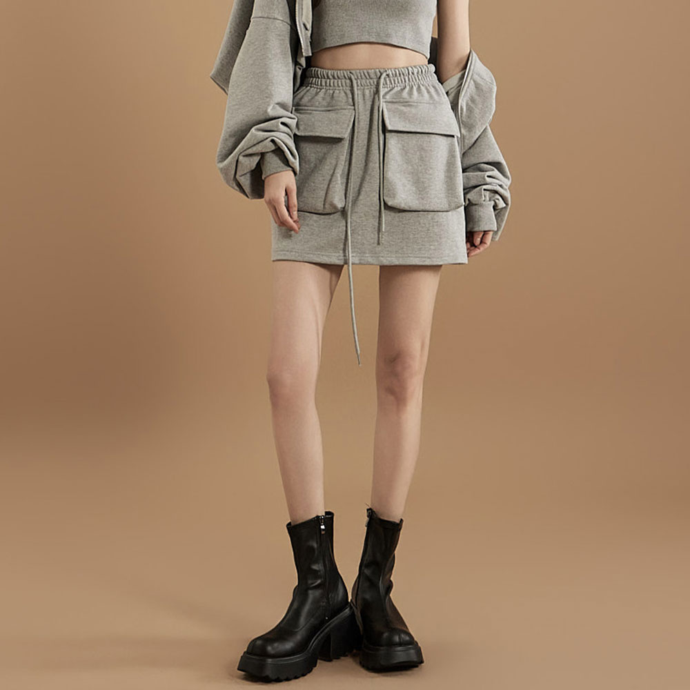 SK2677 Pocket Bendable Mini Skirt Korea