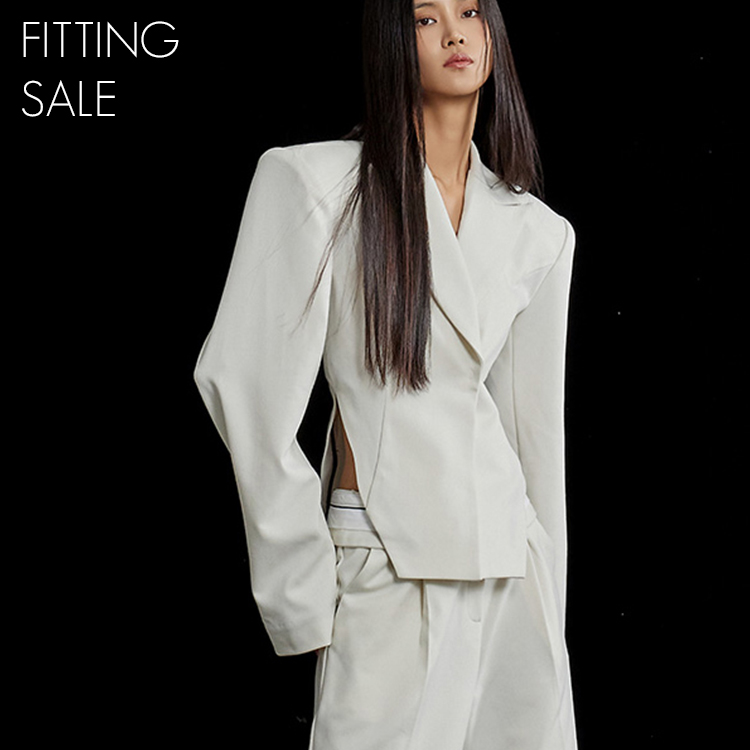 PS3203 Pintuck Square Crop Jacket *Fitted Item Sale* Korea