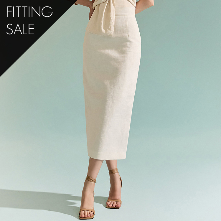 PS3211 Linen High Waist Long Skirt *Fitted Item Sale* Korea