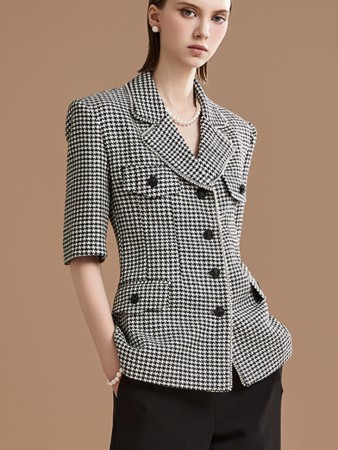 J2257 Tweed Short Sleeve Jacket Korea
