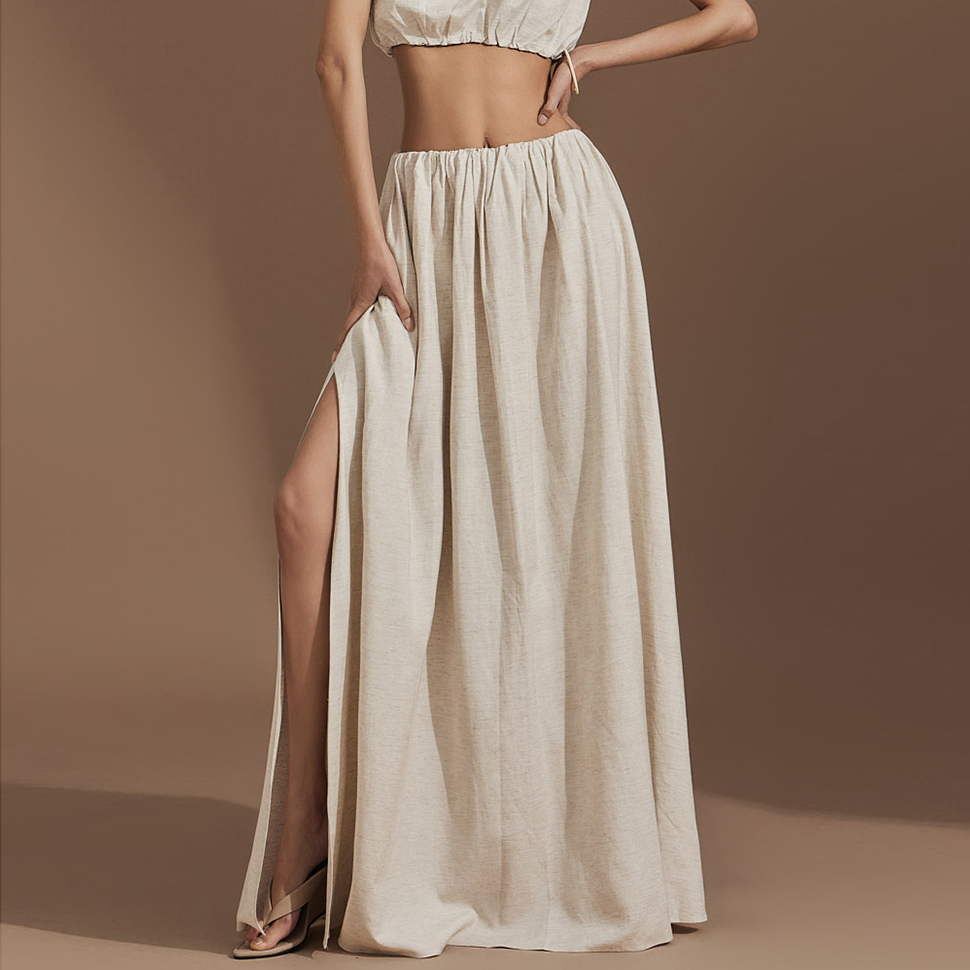 SK2716 Linen Skirt Korea