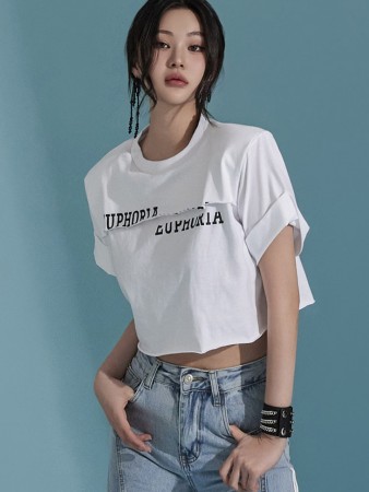 E3368 Texted T-Shirt Korea