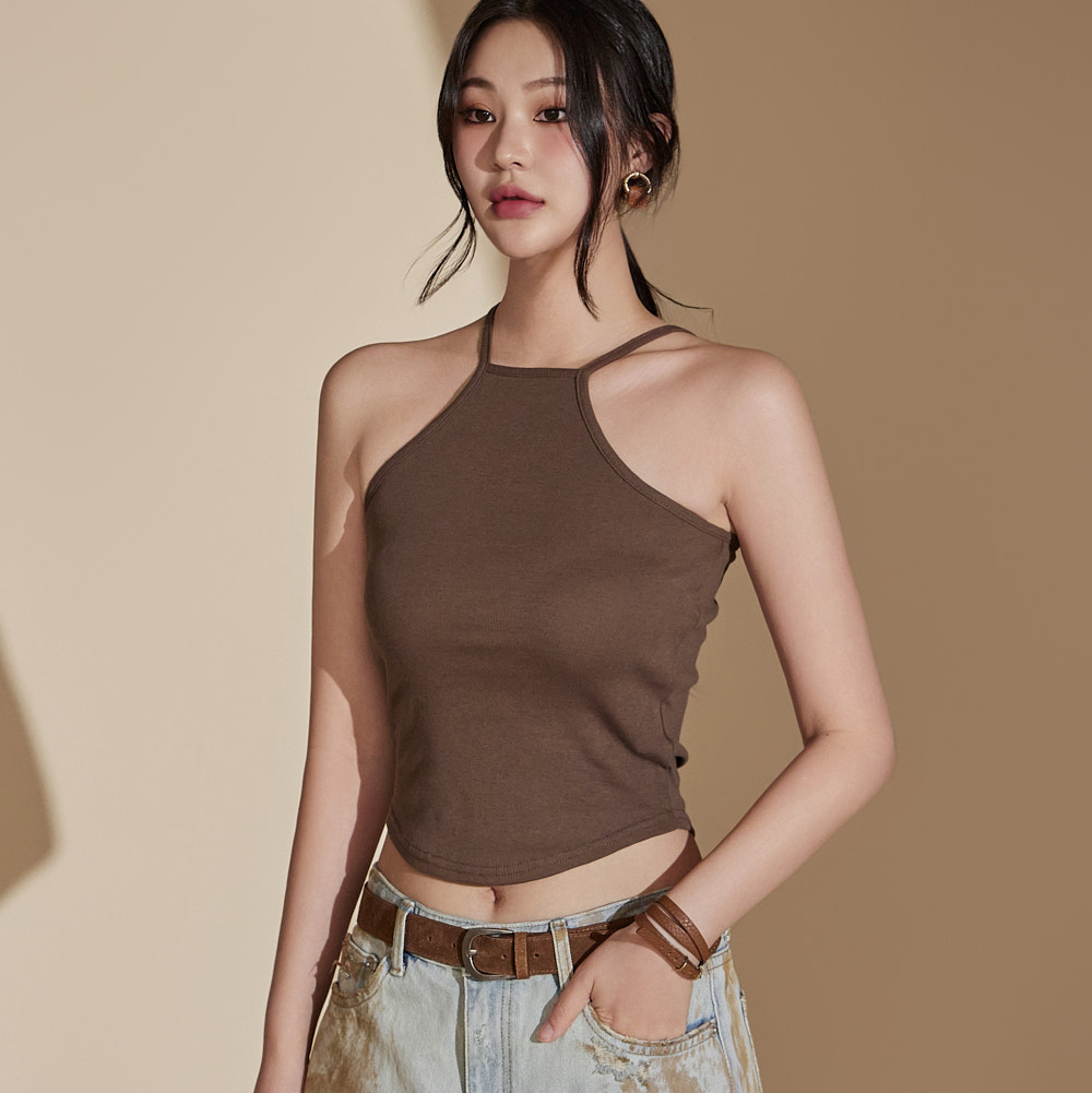 E3394 Halter Neck Sleeveless Top Korea