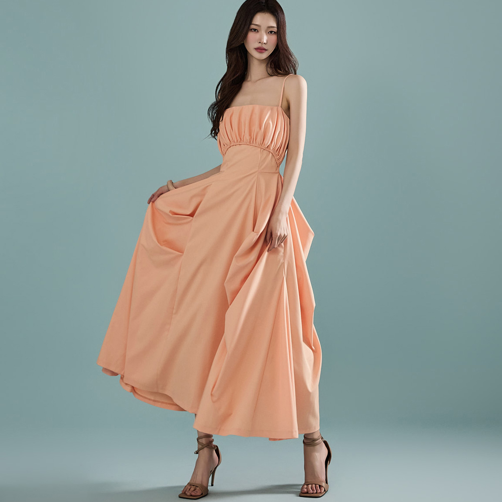 D9484 Shirring Dress Korea