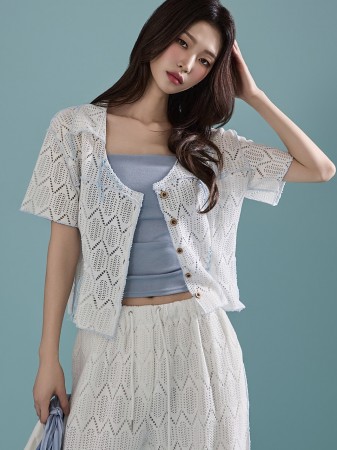 J2320 Mesh Cardigan Korea