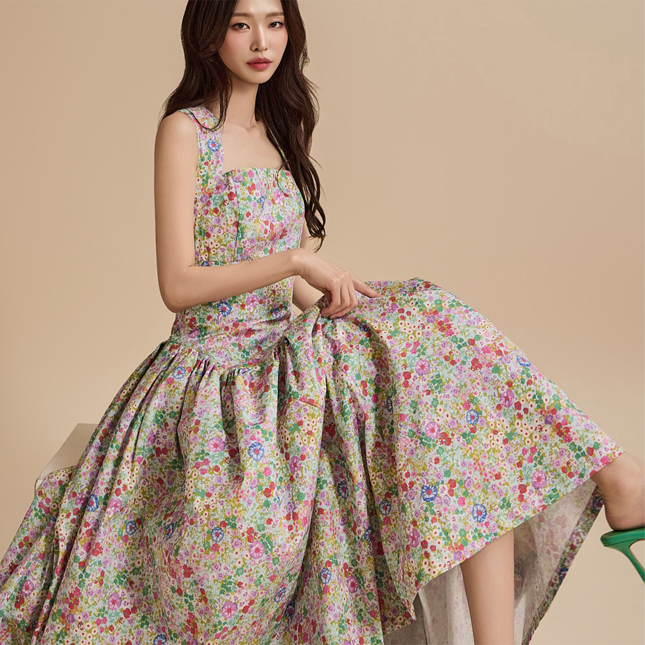 D9475 Floral Dress Korea