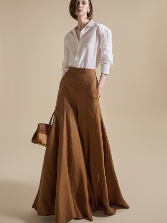 P9155 Linen Wide Slacks Korea