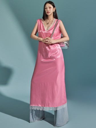 D5034 V-neck Lace Dress Korea