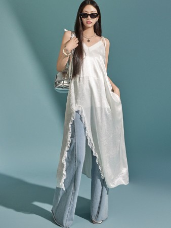 D5030 Lace Slit Dress Korea