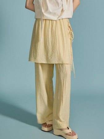 P3199 Linen Wrap Pants Korea