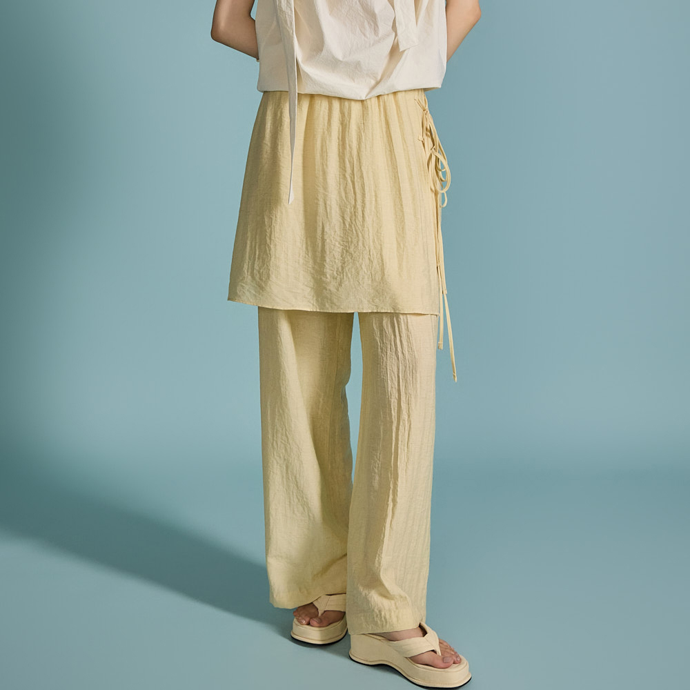 P3199 Linen Wrap Pants Korea