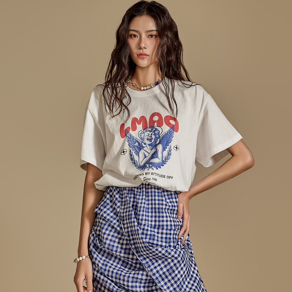 E3489 Printed Top Korea