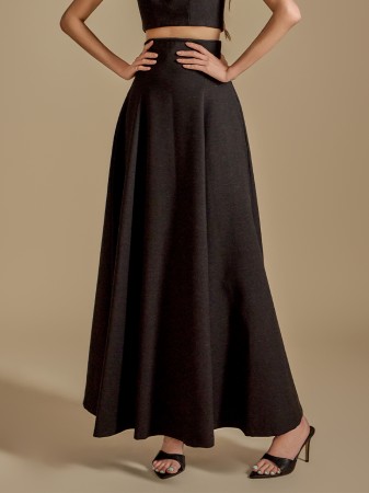 SK9244 Linen Flared Skirt Korea