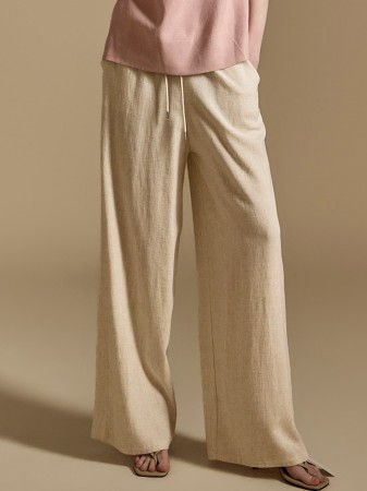 P3220 Linen Drawstring Pants Korea