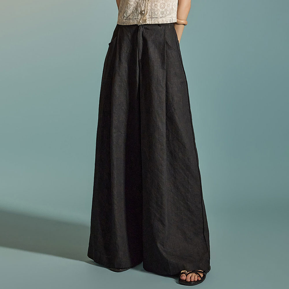 P3224 Linen Wide Pants Korea