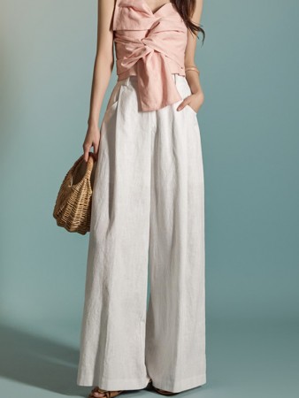 P3224 Linen Wide Pants Korea