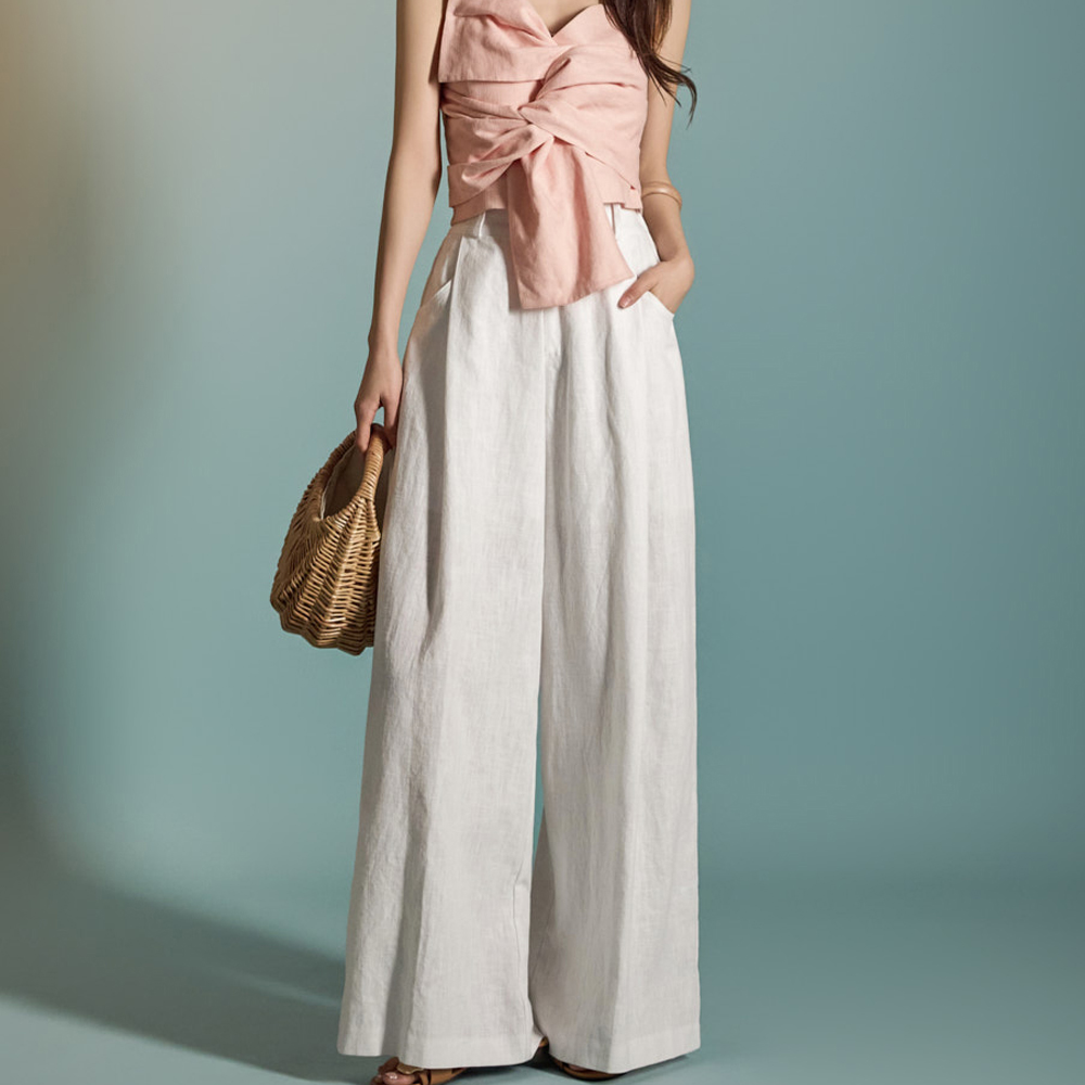 P3224 Linen Wide Pants Korea