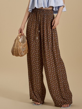 P3225 Flower Pattern String Pants Korea