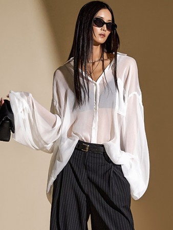 S658 Sheer Shirt Korea