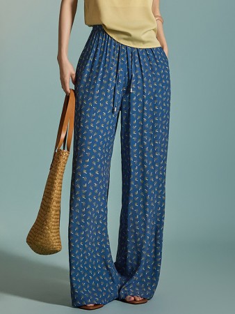 P3225 Flower Pattern String Pants Korea