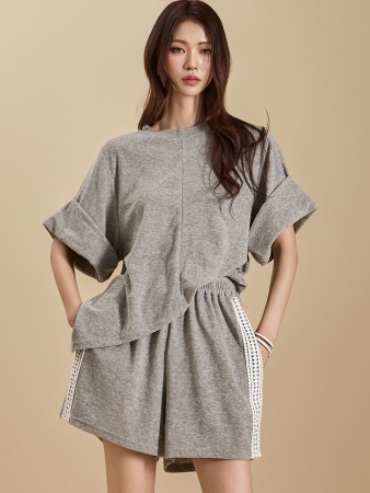 E3505 Terry Asymmetrical Top Korea