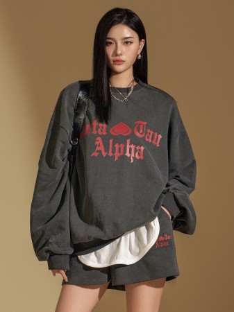 E3517 Lettering Sweatshirt Korea