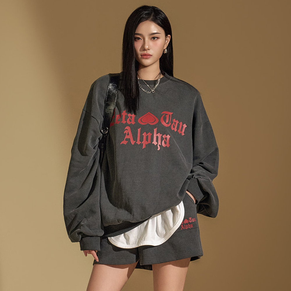 E3517 Lettering Sweatshirt Korea