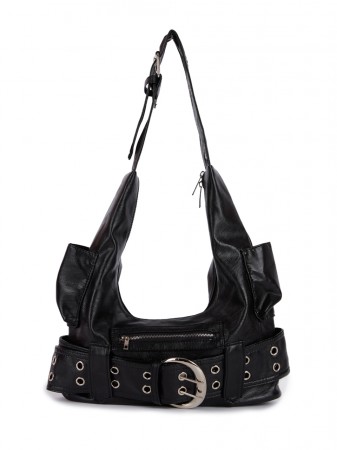 A-1606 Belted Shoulder Bag Korea