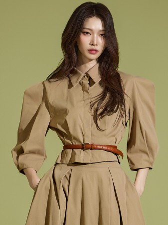 S662 Puff Sleeve Shirt Korea