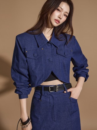 J2357 Denim Bolero Jacket Korea