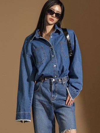 S659 Denim Shirt Korea