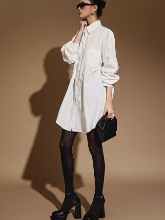 S671 Button Oversized Shirt Korea