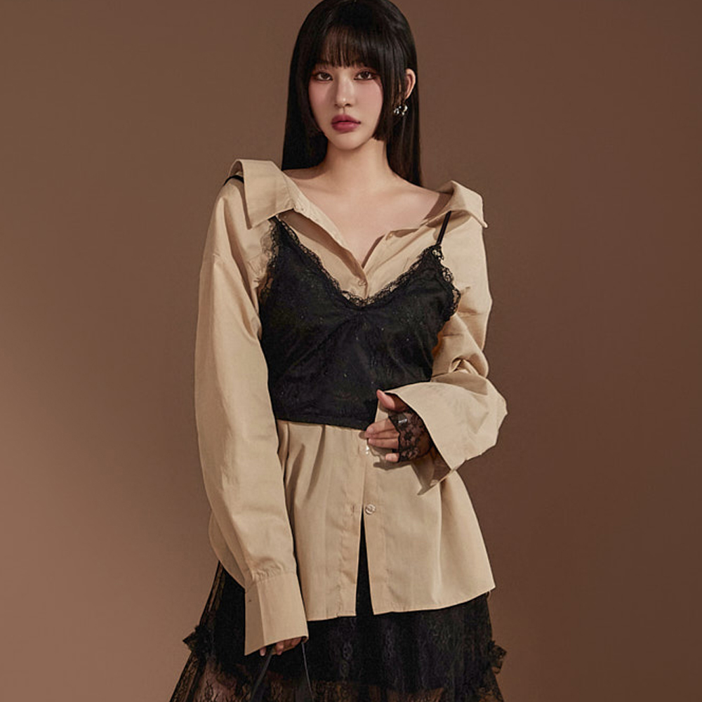 S604 Bustier and Shirt Set Korea