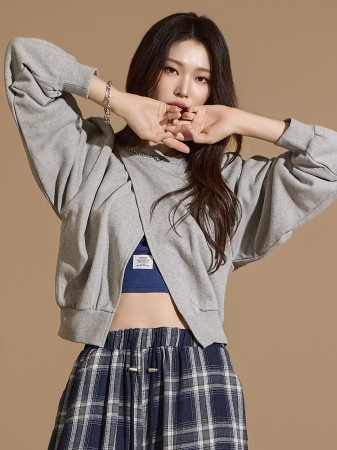 E3525 Slit Sweatshirt Korea