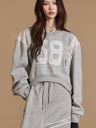 E3524 Lace Sweatshirt  Korea