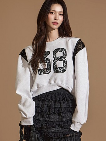 E3524 Lace Sweatshirt Korea