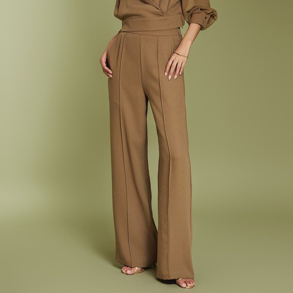 P3256 Pintuck Wide Slacks Korea