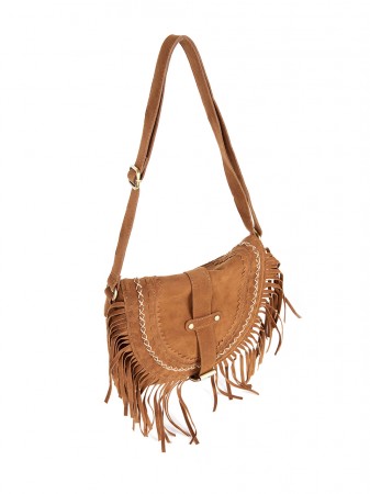 A-1608 Bohemian Suede Shoulder Bag Korea