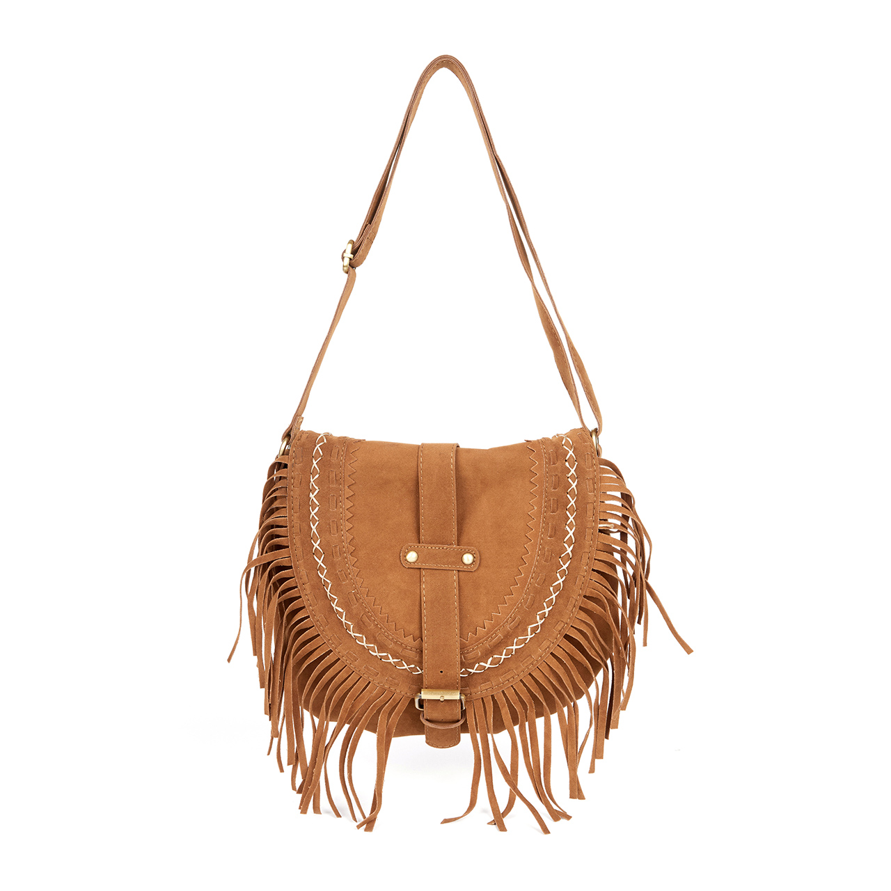 A-1608 Bohemian Suede Shoulder Bag Korea