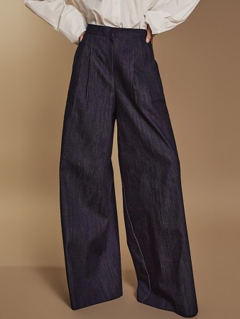 P3258 Wide Denim Slacks Korea