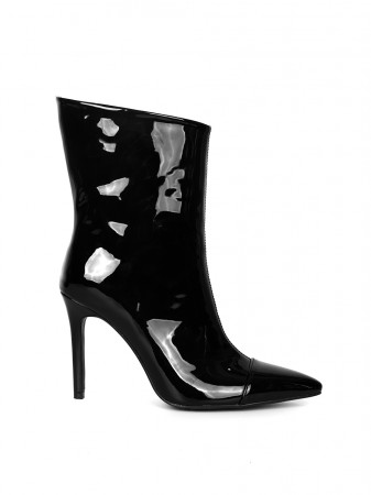 DTAR-004 Patent Leather Heeled Ankle Boots Korea