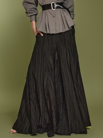 P9158 Linen Flared Slacks Korea