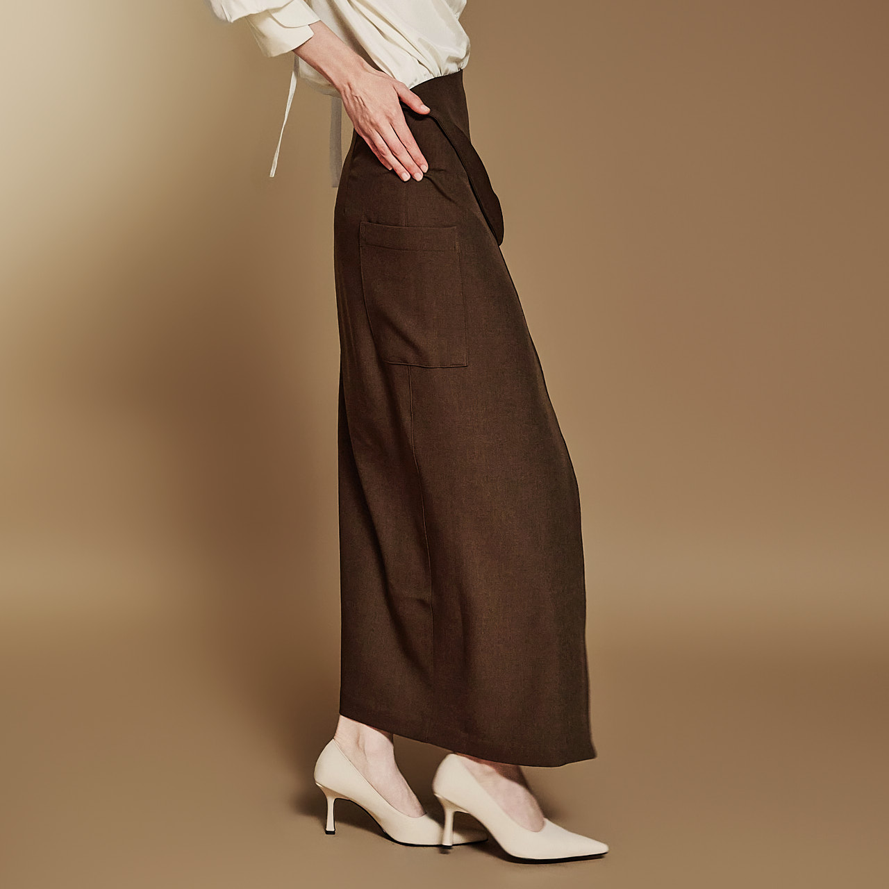 SK2808 Belted Cargo Skirt Korea