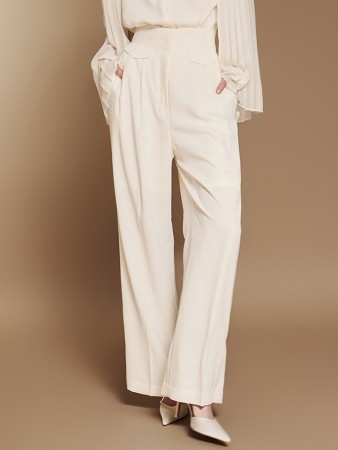 P3260 Pintuck Wide Slacks Korea