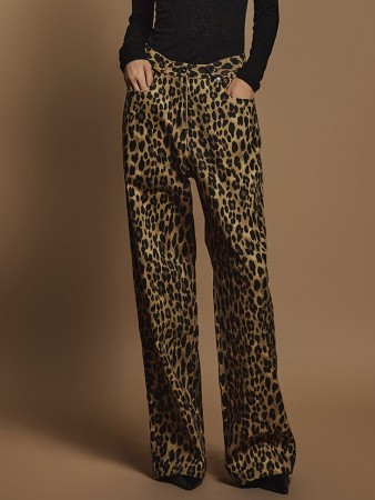 P3264 Leopard Pattern Pants Korea